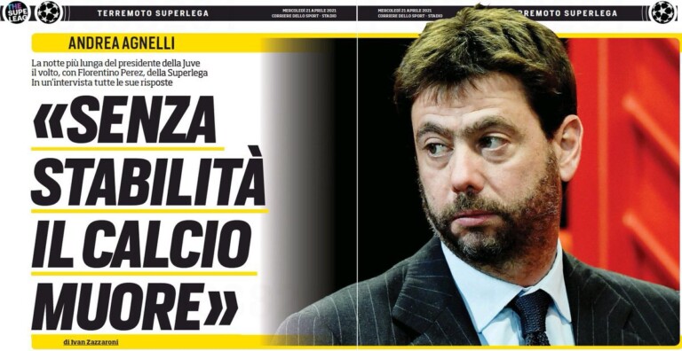 مصاحبه آندره آننلی در مورد سوپرلیگ اروپا با  Corriere dello Sport